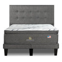 Cama Europea Serta Perfect Sleeper 2 Plazas Box Respaldo Tignes Gris - confort superior y base firme para un sueño reparador