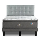 Cama Europea Serta Perfect Sleeper 2 Plazas Box Respaldo Tignes Plata - confort superior y base firme para un sueño reparador