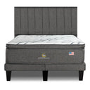 Cama Europea Serta Perfect Sleeper 2 Plazas Box Respaldo Tibet Gris - confort superior y base firme para un sueño reparador