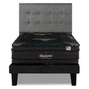 Cama Europea Beautyrest Gravity Dual 1.5 Plazas Box Respaldo Tignes Gris - confort superior y base firme para un sueño reparador