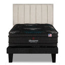 Cama Europea Beautyrest Gravity Dual 1.5 Plazas Box Respaldo Tibet Arena - confort superior y base firme para un sueño reparador