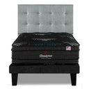 Cama Europea Beautyrest Gravity Dual 1.5 Plazas Box Respaldo Tignes Plata - confort superior y base firme para un sueño reparador