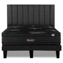 Cama Europea Beautyrest Gravity Dual 2 Plazas Box Respaldo Tibet Marengo - confort superior y base firme para un sueño reparador