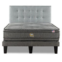 Cama Europea Serta Advantage Dual 2 Plazas Box Respaldo Urban Plata - confort superior y base firme para un sueño reparador