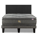 Cama Europea Serta Advantage Dual 2 Plazas Box Respaldo Praga Marengo - confort superior y base firme para un sueño reparador