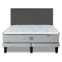 Cama Europea Simmons Dreamer 2 Plazas Respaldo Praga Gris - confort superior y base firme para un sueño reparador