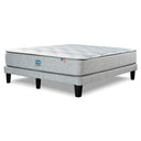 Cama Europea Simmons Dreamer 2 Plazas Respaldo Praga Gris - confort superior y base firme para un sueño reparador