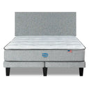 Cama Europea Simmons Dreamer 2 Plazas Respaldo Praga Plata - confort superior y base firme para un sueño reparador