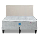 Cama Europea Simmons Dreamer 2 Plazas Respaldo Praga Arena - confort superior y base firme para un sueño reparador