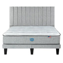 Cama Europea Simmons Dreamer 2 Plazas Box Respaldo Tibet Plata - confort superior y base firme para un sueño reparador