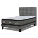 Cama Europea My Rest Dual Sense 1.5 Plazas Box Respaldo Tignes Gris - confort superior y base firme para un sueño reparador