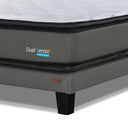 Cama Europea My Rest Dual Sense 1.5 Plazas Box Respaldo Tignes Habano - confort superior y base firme para un sueño reparador