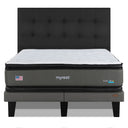 Cama Europea My Rest Dual Sense 2 Plazas Box Respaldo Tignes Marengo - confort superior y base firme para un sueño reparador