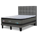 Cama Europea My Rest Dual Sense 2 Plazas Box Respaldo Tignes Gris - confort superior y base firme para un sueño reparador