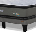 Cama Europea My Rest Dual Sense 2 Plazas Box Respaldo Tignes Arena - confort superior y base firme para un sueño reparador
