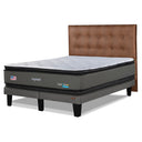 Cama Europea My Rest Dual Sense 2 Plazas Box Respaldo Tignes Habano - confort superior y base firme para un sueño reparador