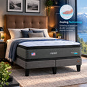 Cama Europea My Rest Dual Sense King Respaldo Tignes Habano - confort superior y base firme para un sueño reparador